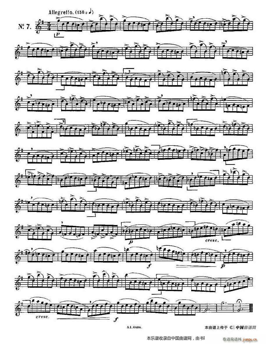 15首如歌的练习曲之6―10 长笛谱2