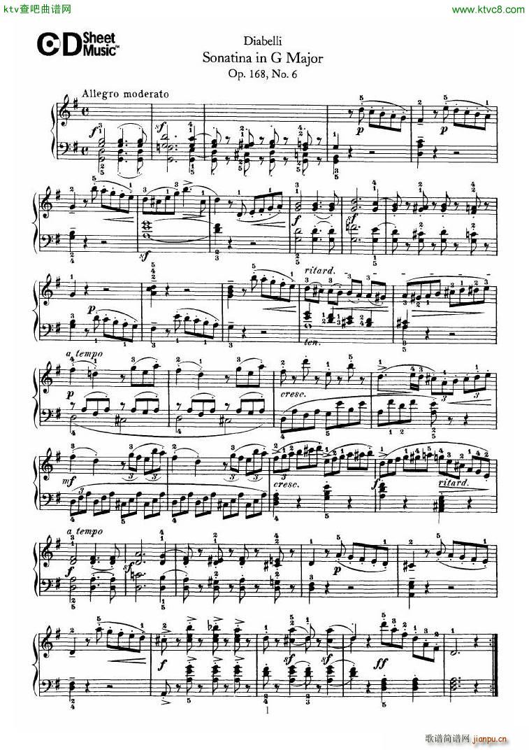 Diabelli Sonatinas Op 168 No 1 7 34P24