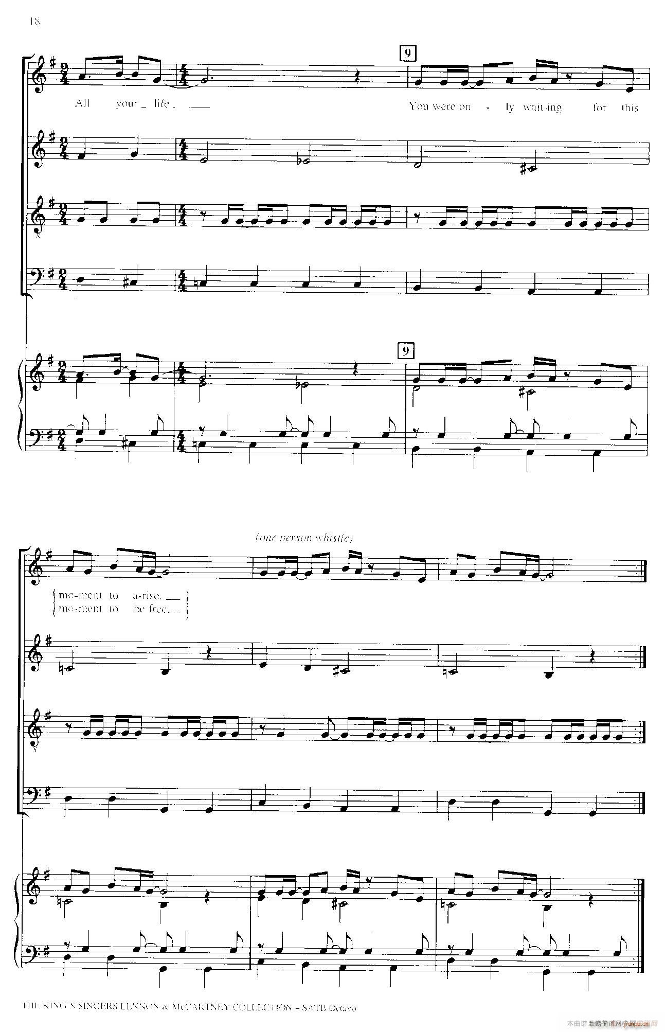 Blackbird（四重奏 钢琴伴奏）2