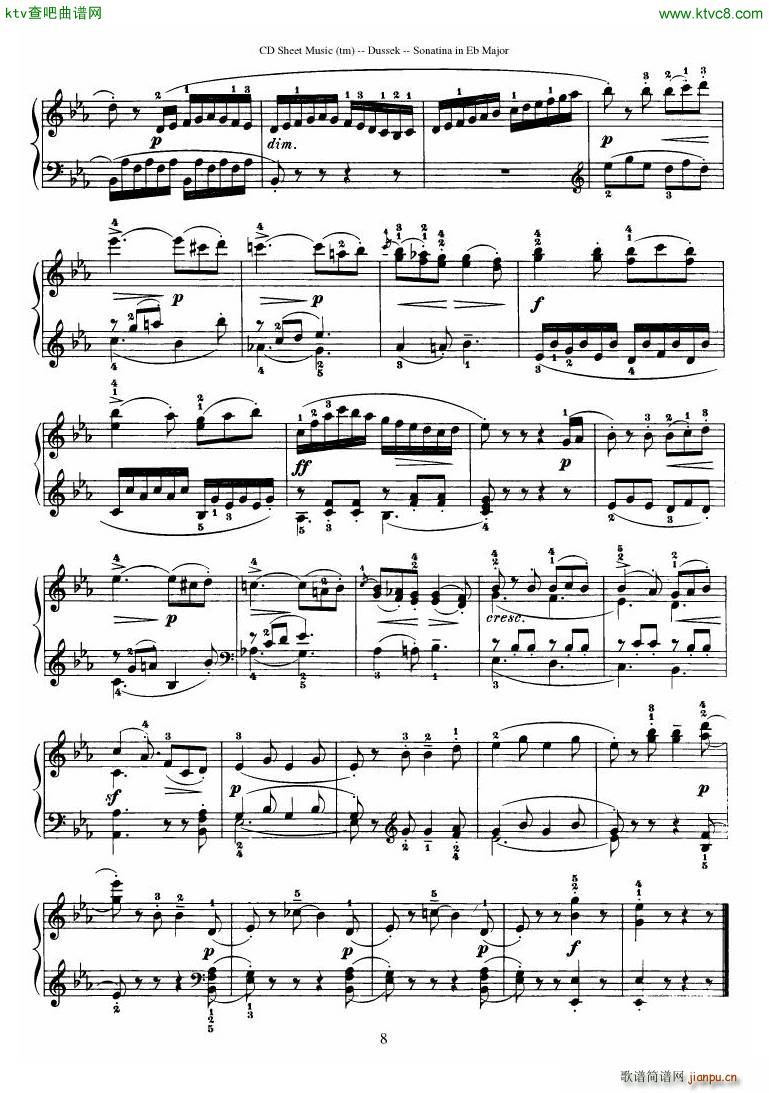 Dussek Sonatina in G Major37