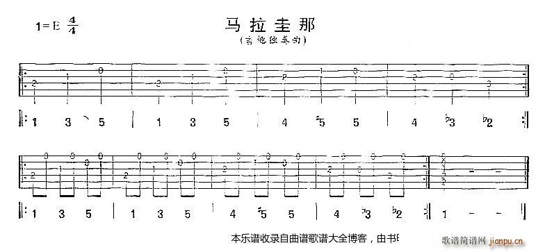 马拉圭那(吉他独奏曲)1