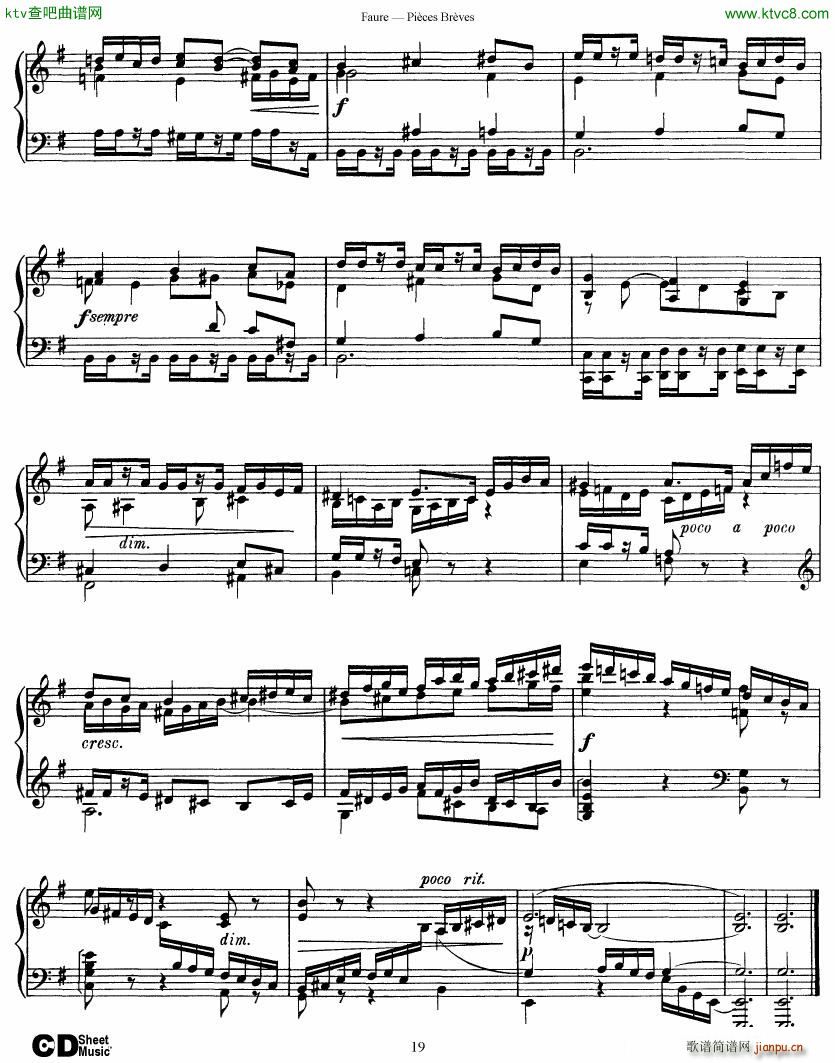 Faure 8 Pieces Breves Op 8419