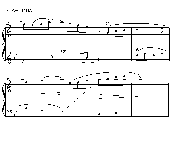 汉族民歌:箫(钢琴小曲)2