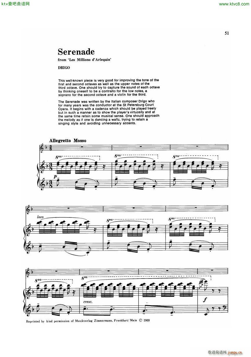 Drigo Serenade flute piano2