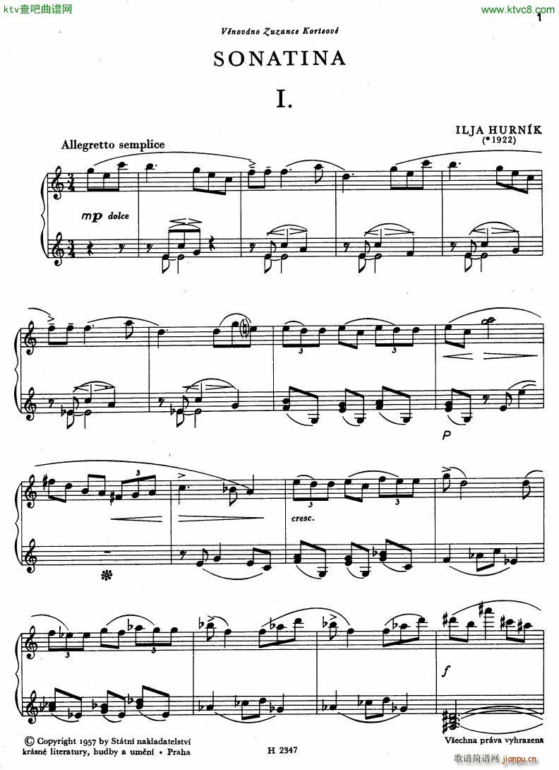 Hurnik piano sonatina1