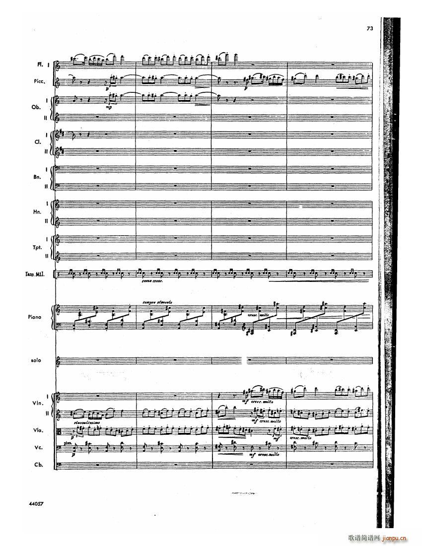 Barber op 14 Violin Concerto Score 二32