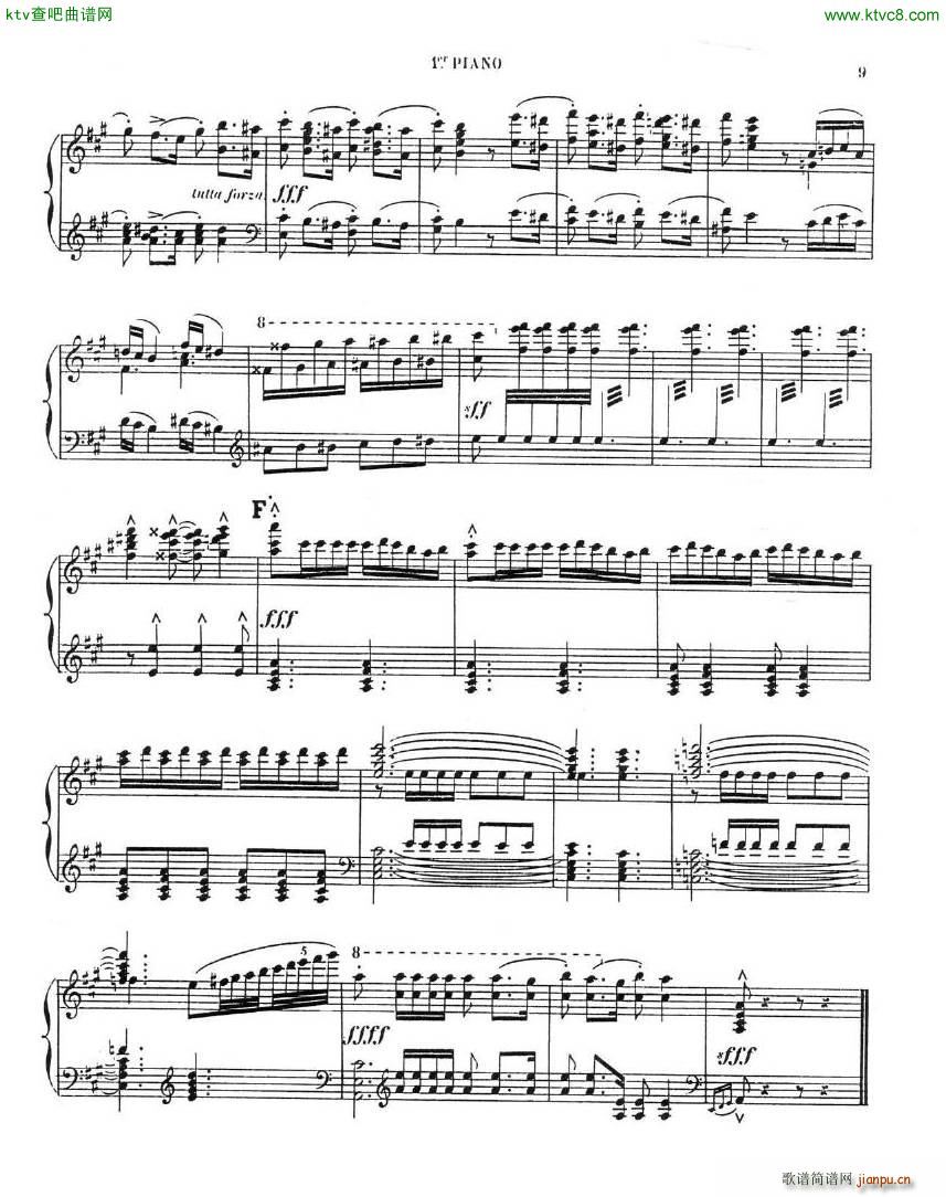 Chaminade Cecil La Sevillane for 2 pianos 4 hands9