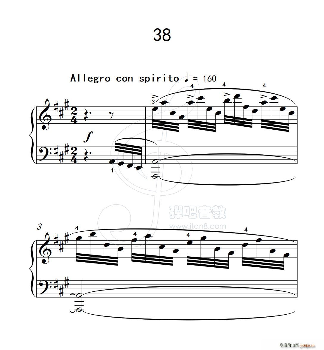 练习曲 38(克拉莫钢琴练习曲60首)1
