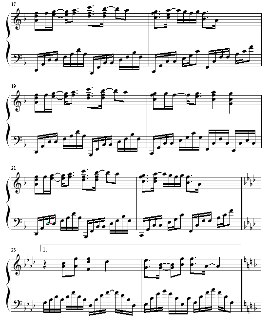 every heart-犬夜叉-钢琴谱(钢琴曲)-动漫影视3