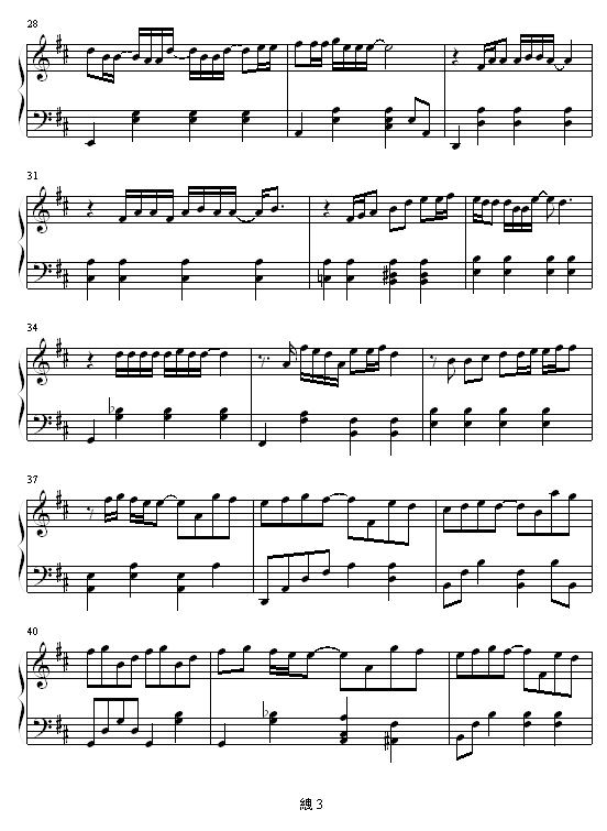 Kiss Goodbye-钢琴谱(钢琴曲)-王力宏3