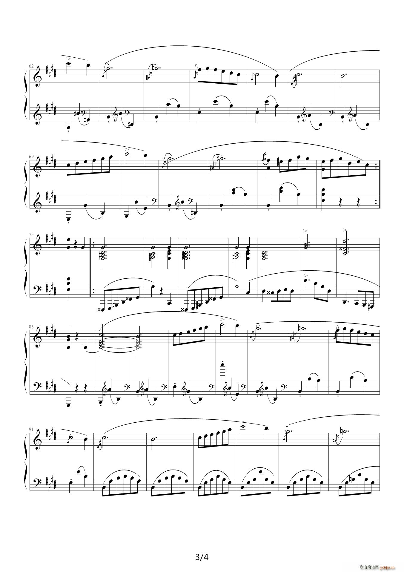 肖邦e小调圆舞曲 G调3