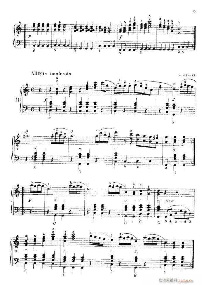 车尔尼手风琴练习曲集15