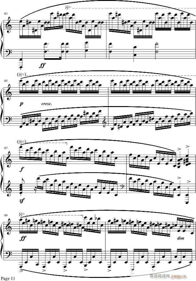 冬风练习曲-戈原版_肖邦6