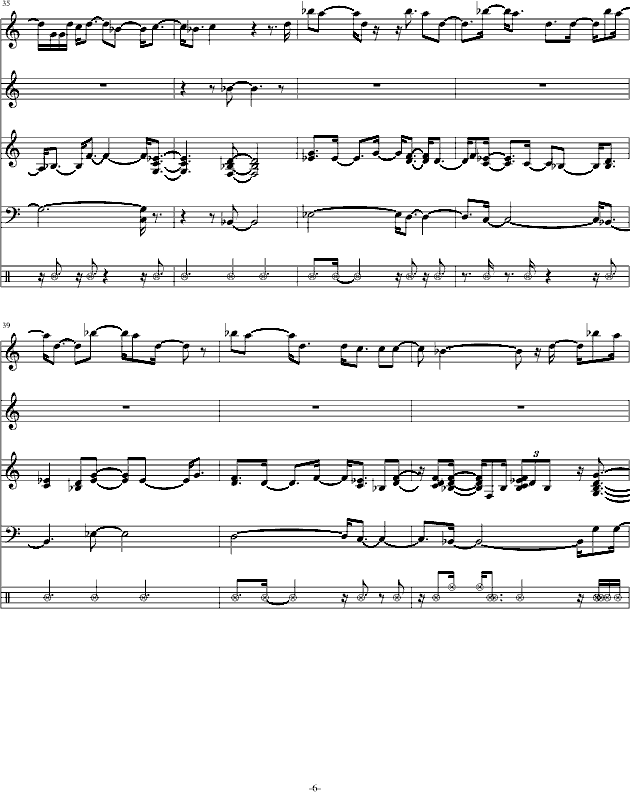 圣斗士冥王篇地球仪-钢琴谱(钢琴曲)-圣斗士6