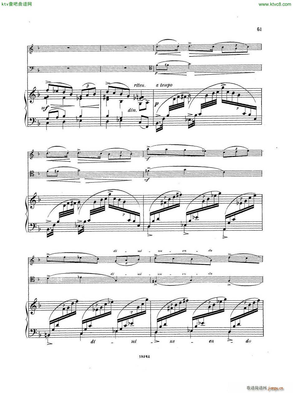 Arensky op 32 Piano Trio No 1 in D minor 1894 二11
