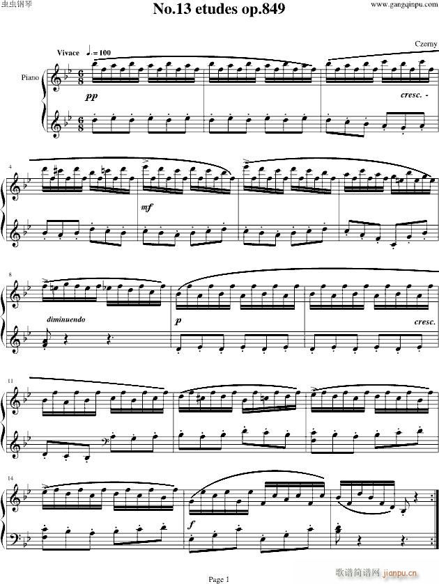 30练习曲――作品849_车尔尼-Czerny1