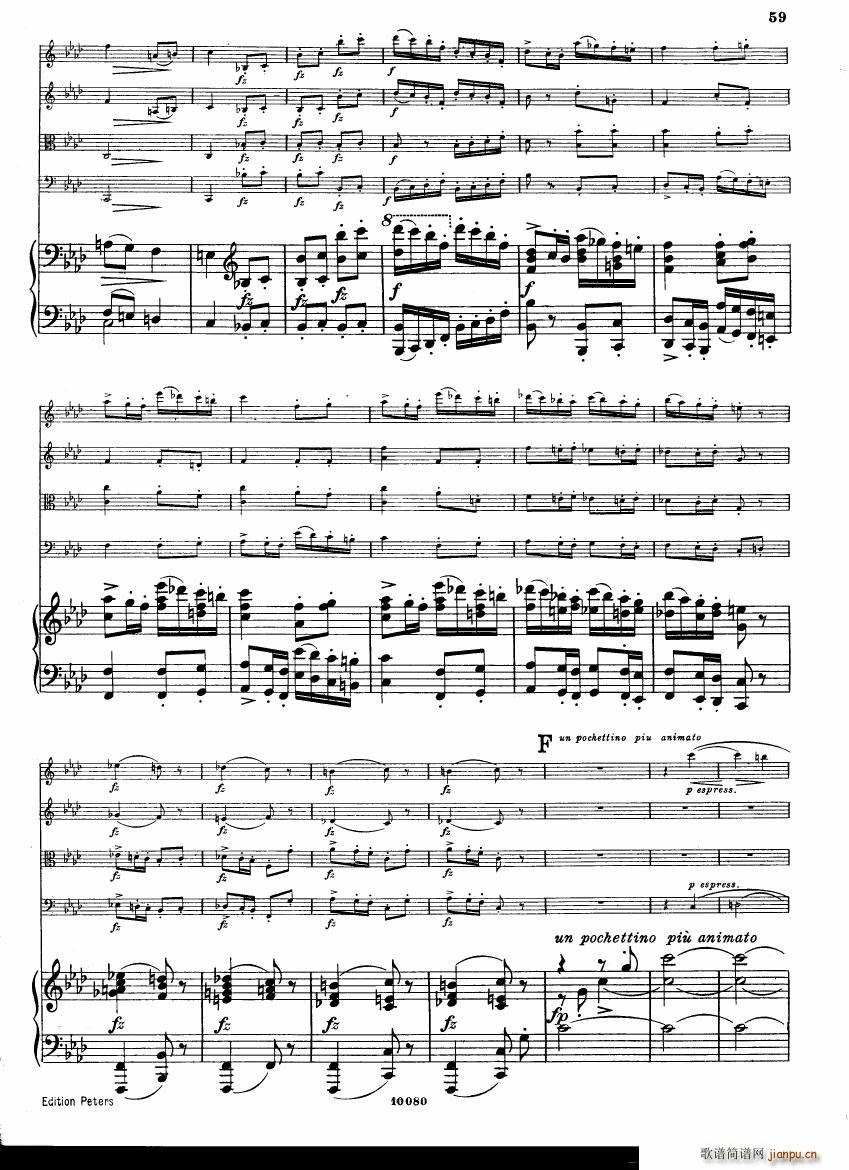 Brahms op 34 Piano Quintet f minor score 二17