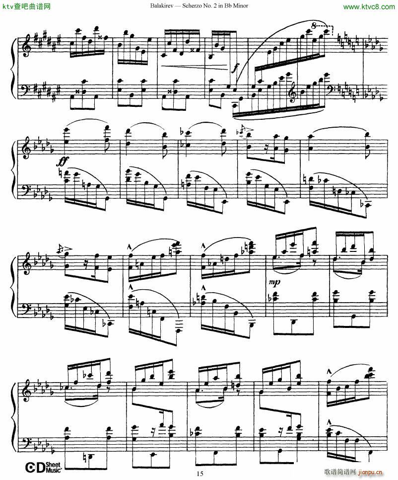 Balakirev Scherzo No 2 Bb Minor15