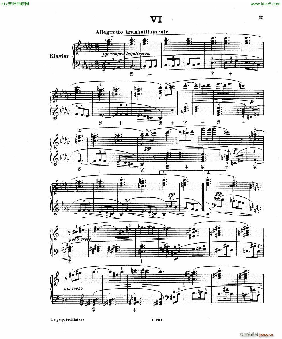 Fuchs Robert Improvisation pour clavier op 1113