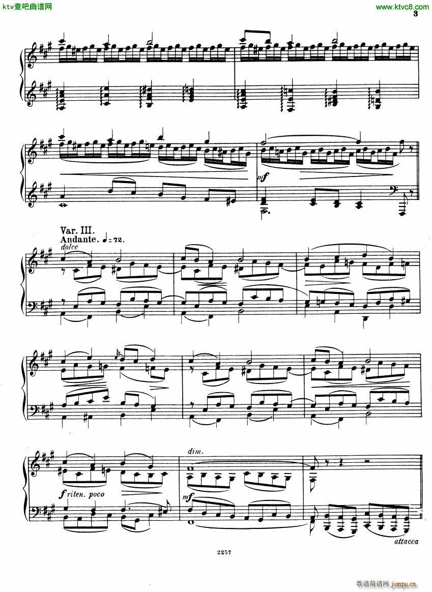 Glazunov Theme et Variations Op 723