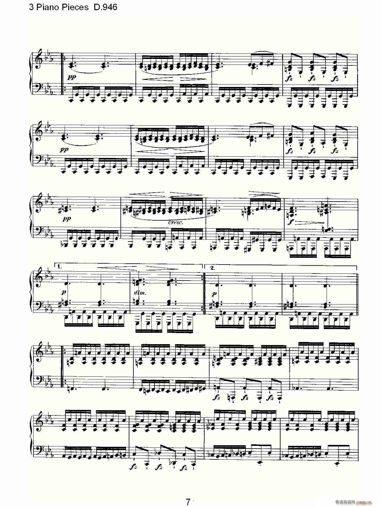 3 Piano Pieces D.946（钢琴三联奏D.946）7