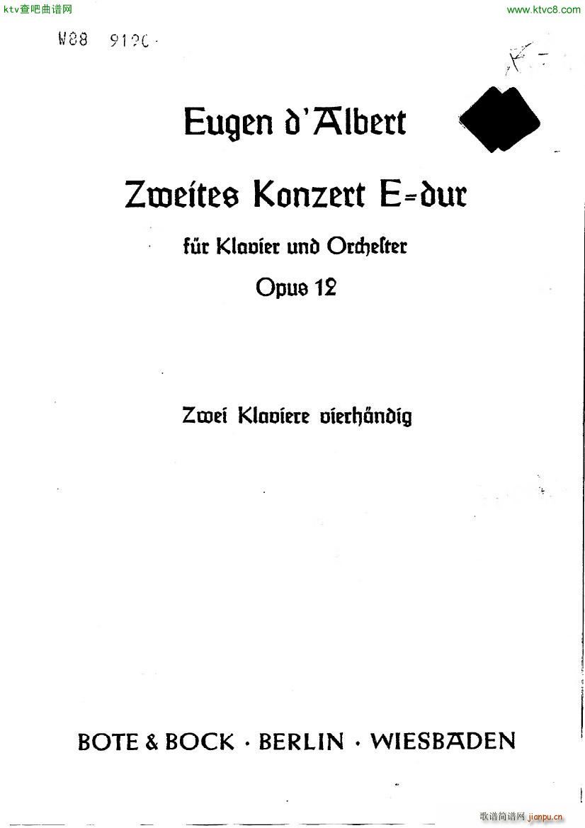 D Albert op 12 Piano Concerto No 2 part 11