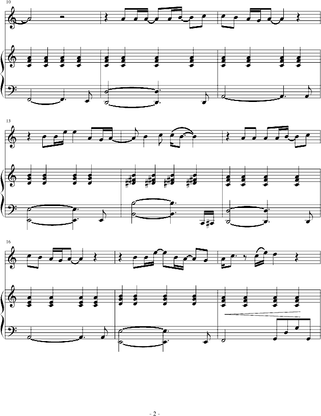爱很简单- 伴奏-钢琴谱(钢琴曲)-陶��2