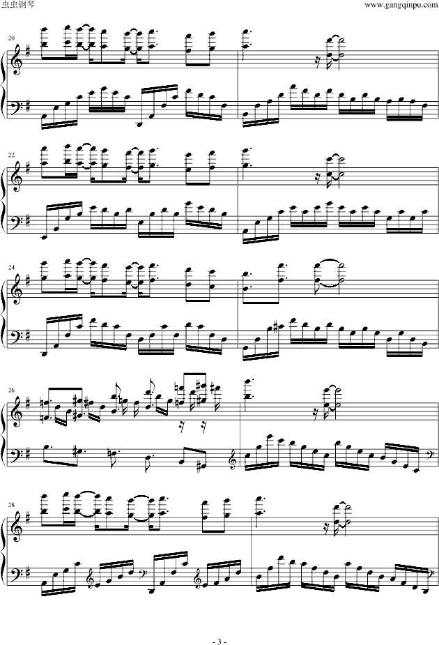 bebu silvette‘s piano （爱情公寓2）-钢琴谱(钢琴曲)-影视3