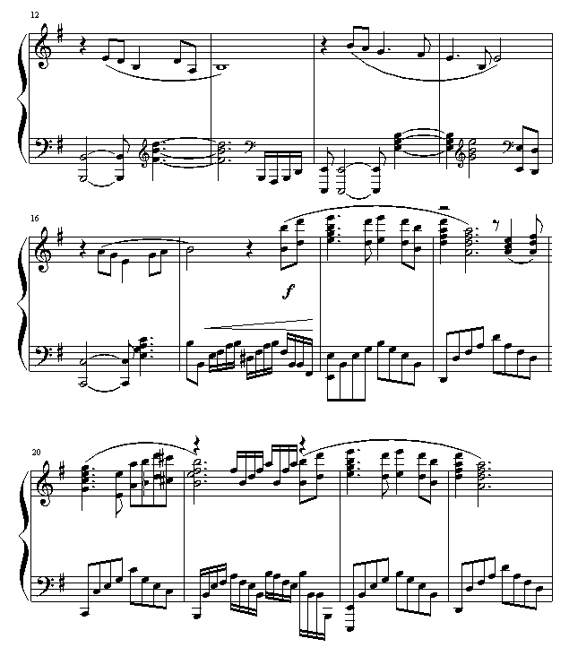 铁血丹心-83版射雕英雄传第一部主题曲-钢琴谱(钢琴曲)-动漫影视2