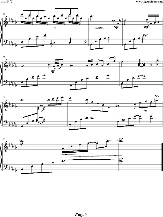 《Tears    眼泪钢琴曲》（�c�靼妫�-钢琴谱(钢琴曲)-蓝色生死恋5