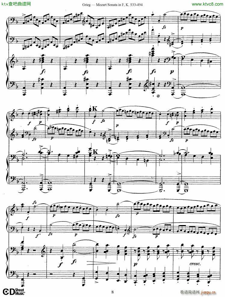 Grieg Sonata K 533 Mozart 2nd Piano Grieg8