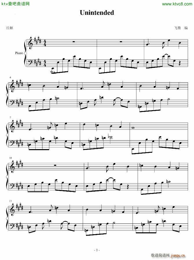 最经典的英文曲 Uintended1