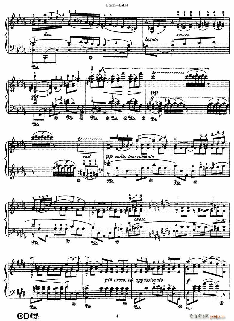 Beach Ballad in D flat major4