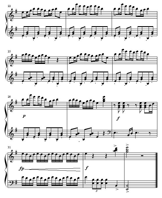 牧民歌唱毛主席-钢琴谱(钢琴曲)-中国名曲3