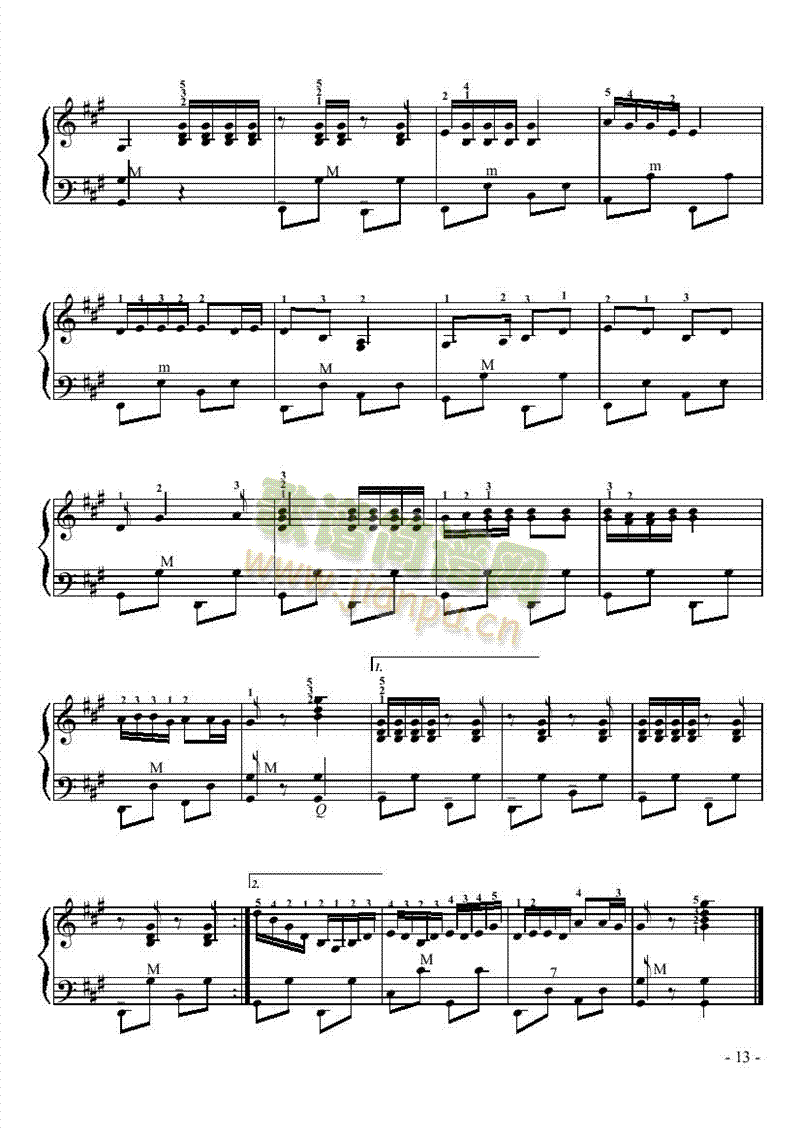 二级乐曲《假如你要认识我》 键盘类 手风琴2