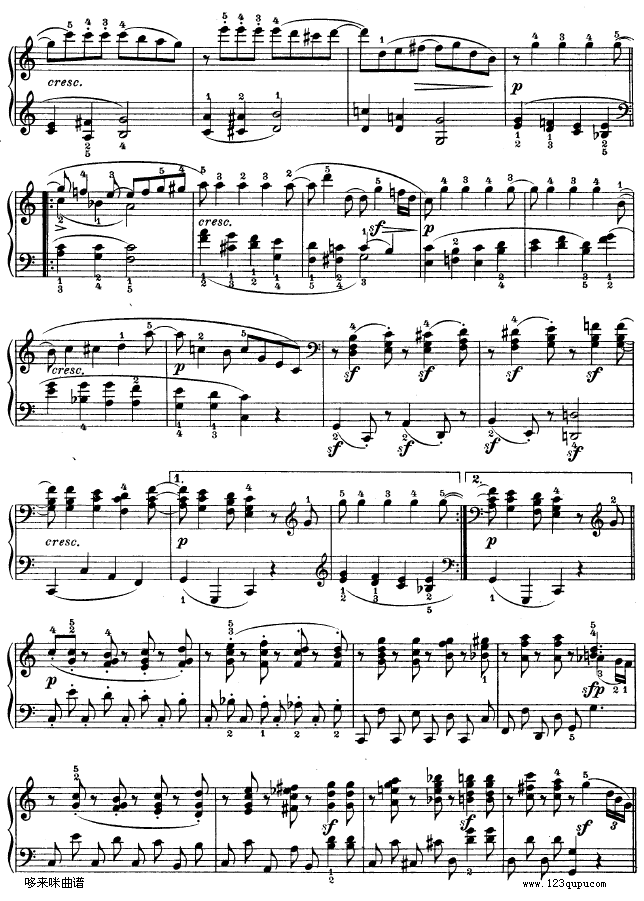 G大调第十钢琴奏鸣曲　Op. 14 No--2-贝多芬9