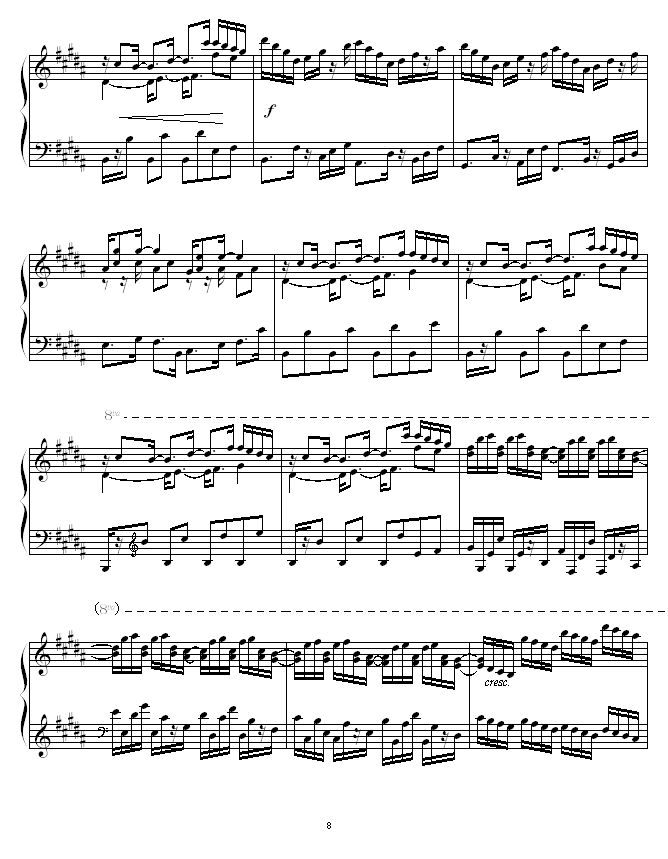Etude in B Major -圣8