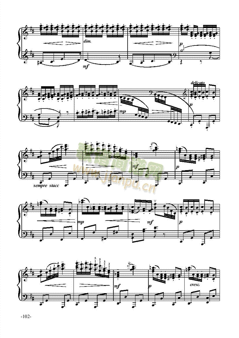 芦笛舞曲―玩具牧童们吹的牧笛―舞剧《胡桃夹子》 键盘类 钢琴2