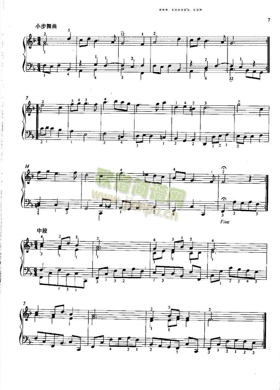 F大调序曲BWV820 键盘类 钢琴6