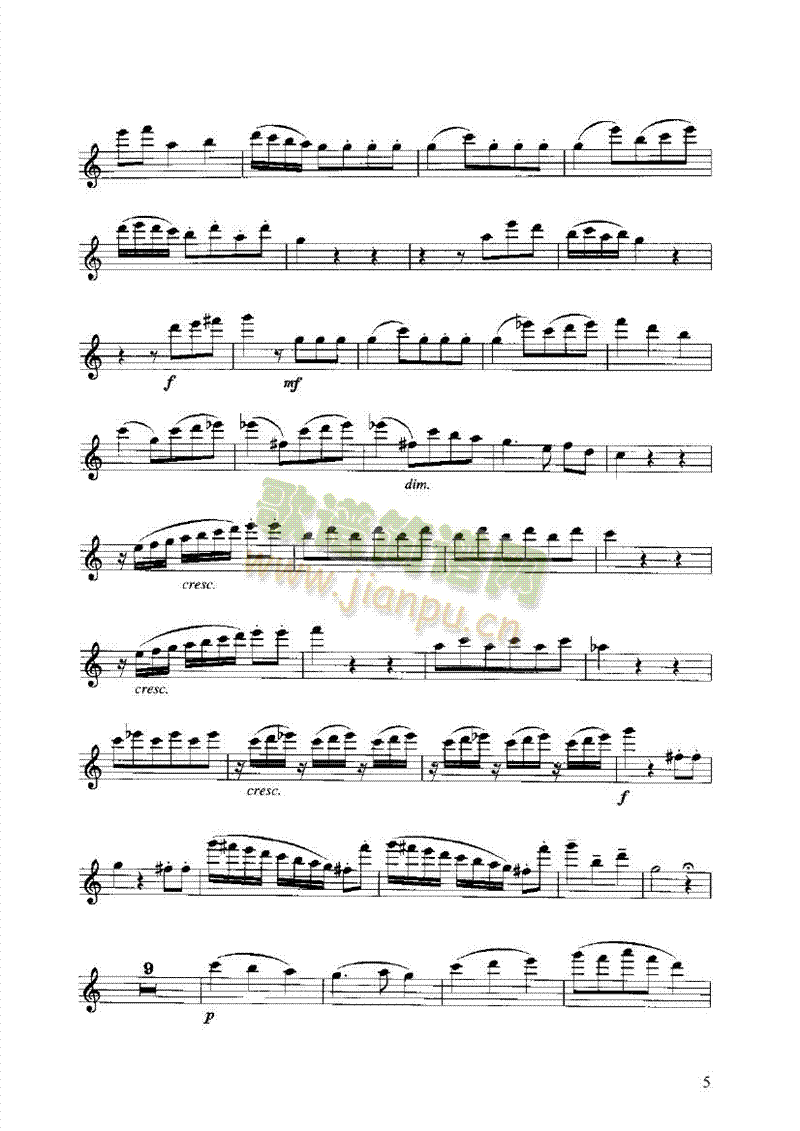 奏鸣曲 管乐类 长笛5
