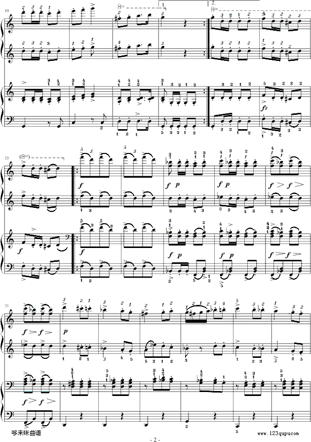 军队进行曲-舞蝶版-舒伯特2