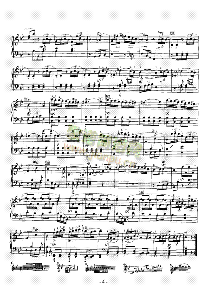 降B大调奏鸣曲(帕蒂塔) 键盘类 钢琴4