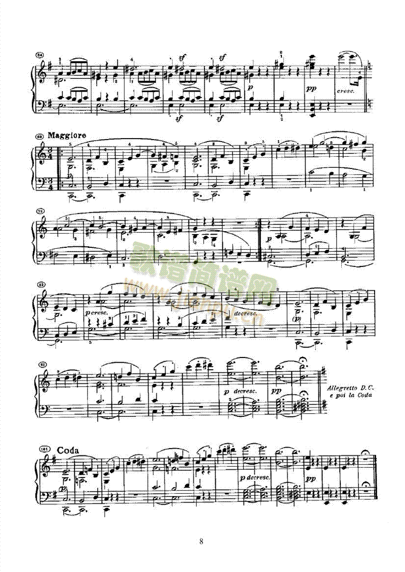 奏鸣曲(Opus14 Nr.1) 键盘类 钢琴8