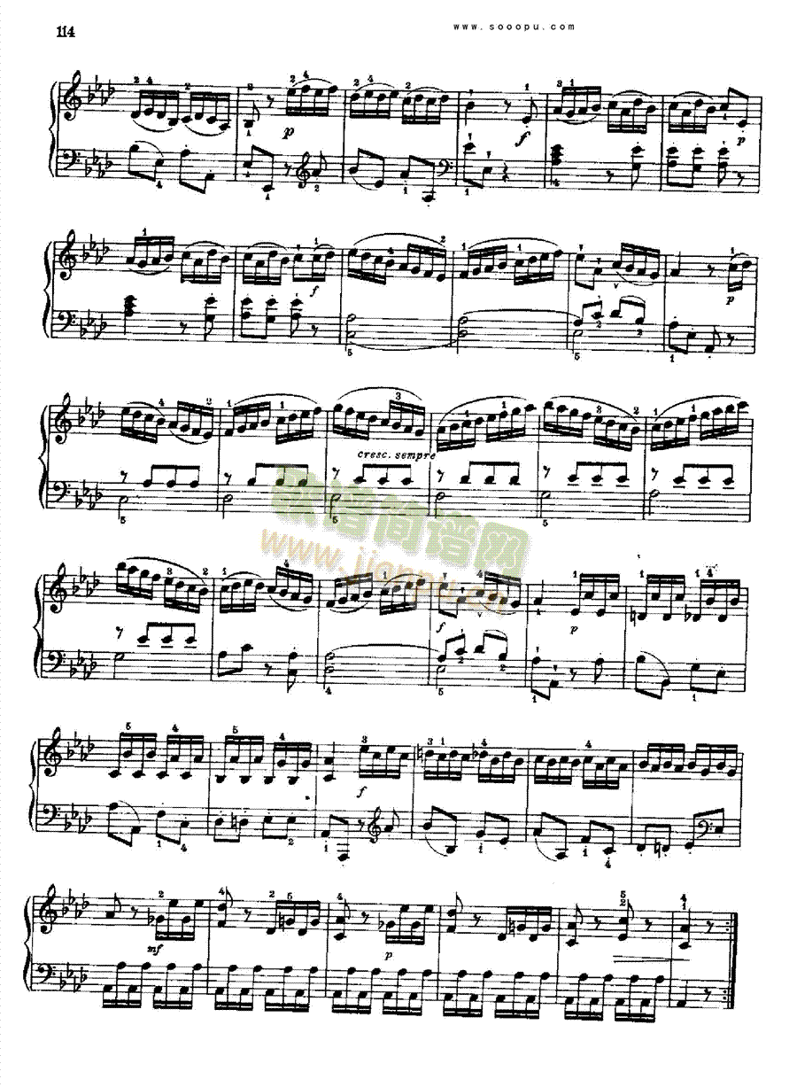 奏鸣曲十一1786年出版 键盘类 钢琴13