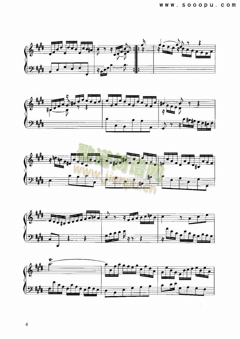 第六法国组曲 键盘类 手风琴4