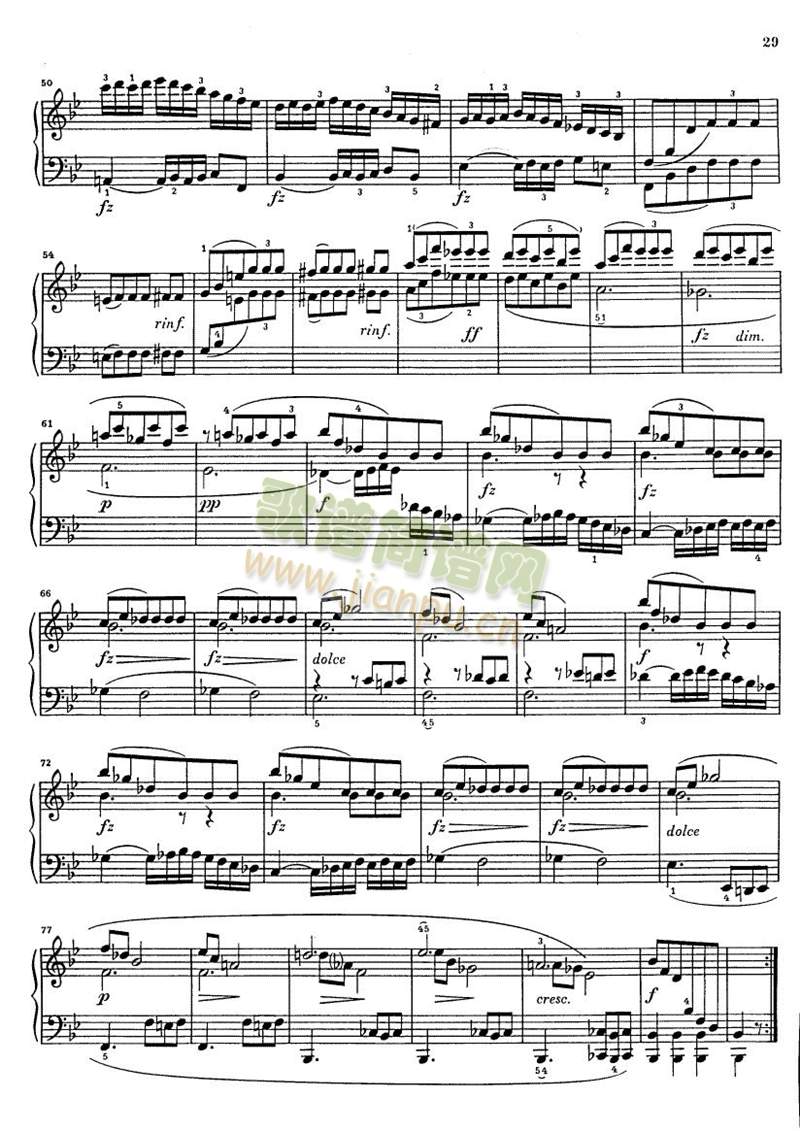 克莱门蒂g小调钢琴奏鸣曲&nbsp;1-93