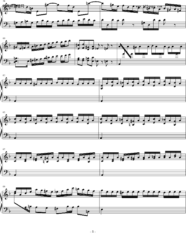 巴赫第一键盘（钢琴）乐协奏曲（第一乐章）-巴赫5