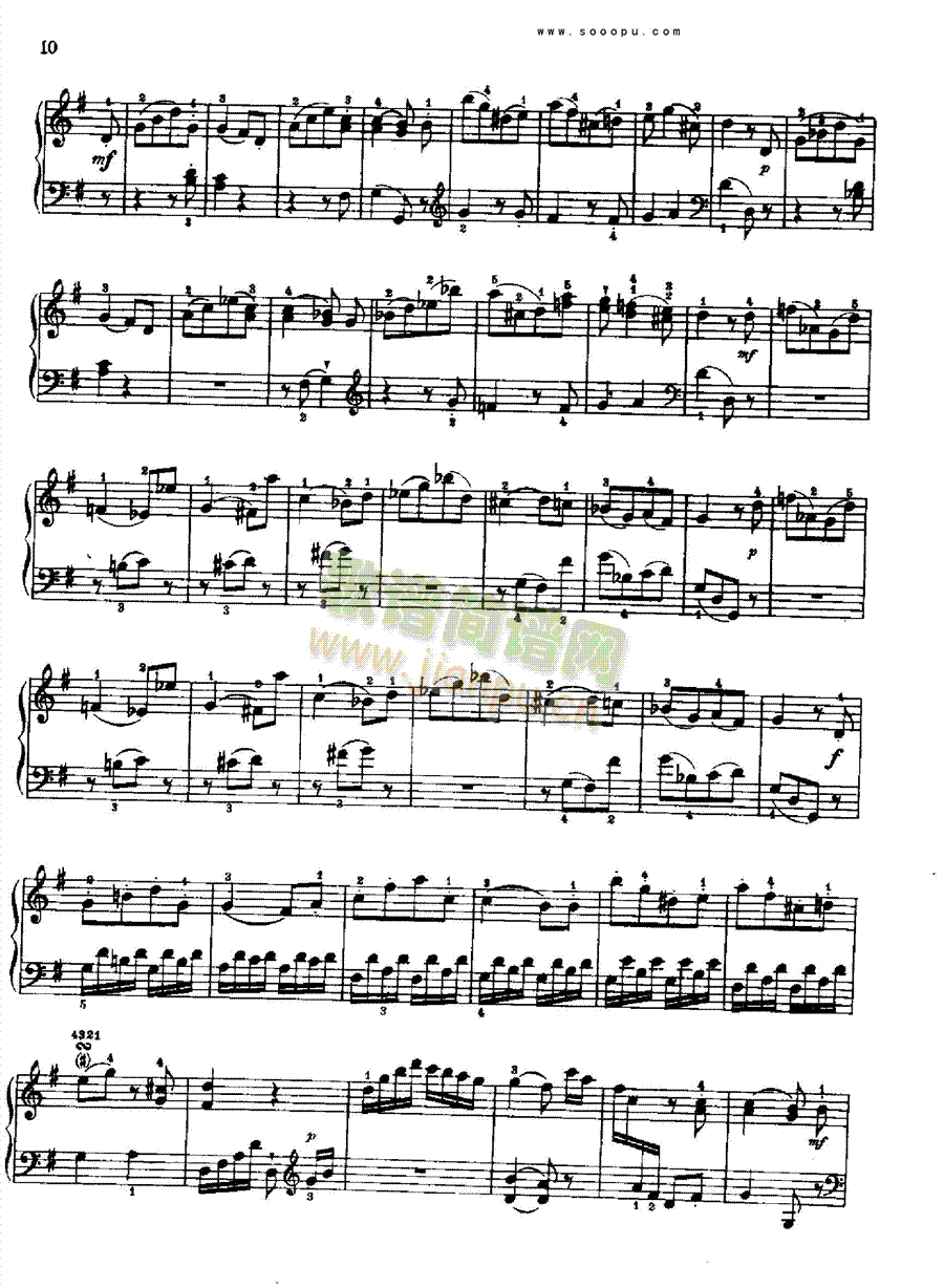 奏鸣曲一1776年出版 键盘类 钢琴8