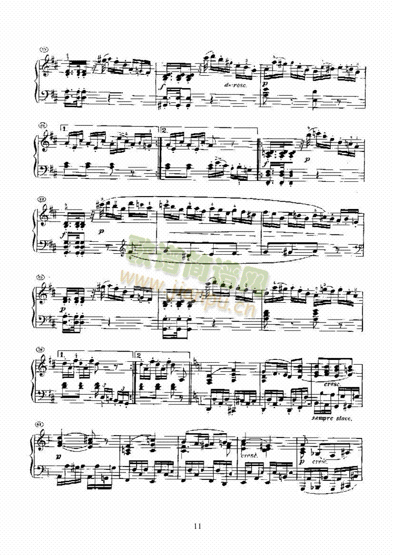 奏鸣曲(Opus28) 键盘类 钢琴11