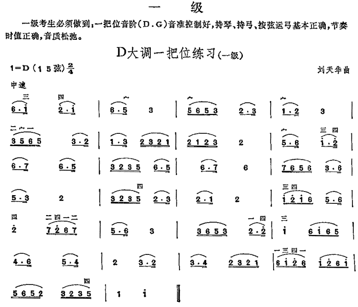 D大调一把位练习1